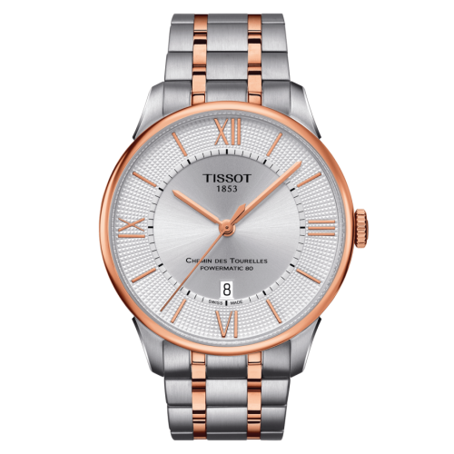 Tissot Chemin Des Tourelles Powermatic 80 42 Stainless Steel - Rose Gold / Silver